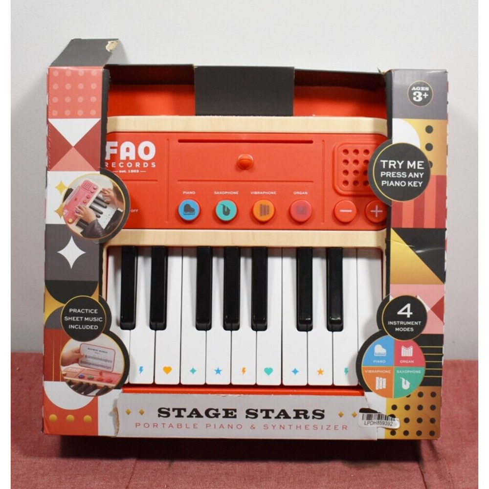 FAO Schwarz Stage Stars Portable Piano and Synthesizer
